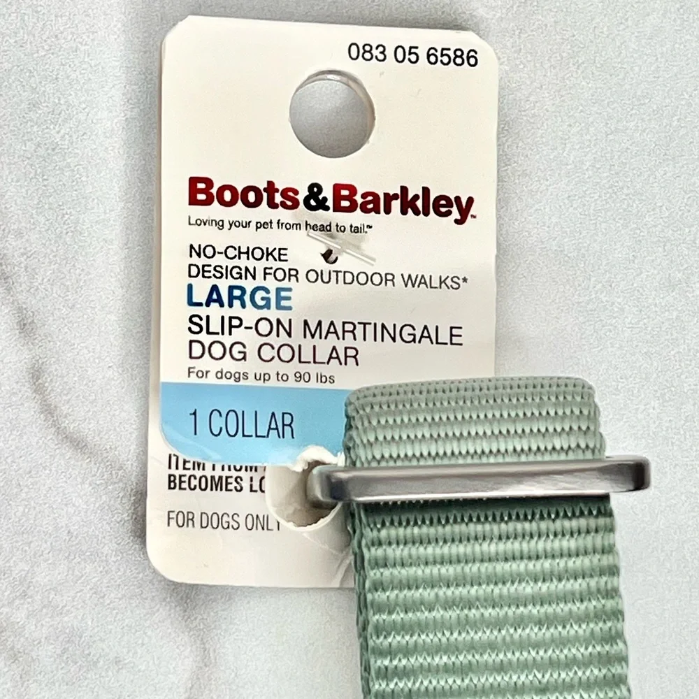 ❗️NWT❗️BOOTS & BARKLEY Slip-on Martingale Dog Collar, LARGE